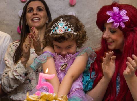 Festa infantil fotografia de família'