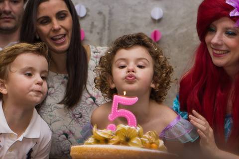 Festa infantil fotografia de família'