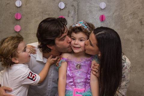 Festa infantil fotografia de família'