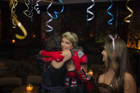 Festa de aniversário à fantasia retrato de família'