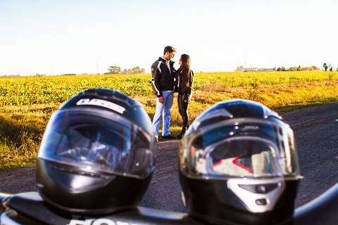 Sesión de Boda, temática motos'