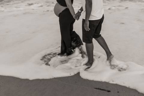 ensaio de gestante na praia'