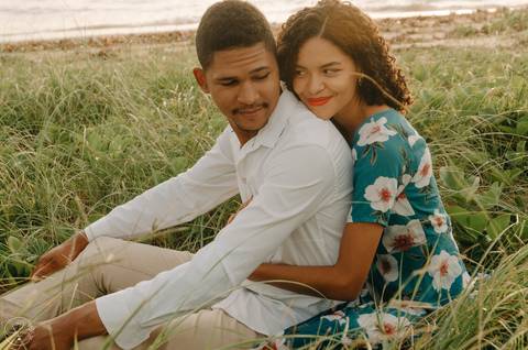 ensaio de casal na praia'