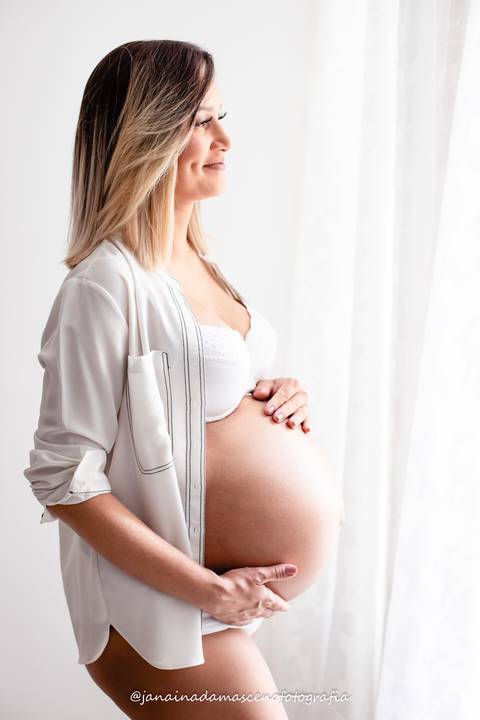 ensaio fotos gestante em casa'