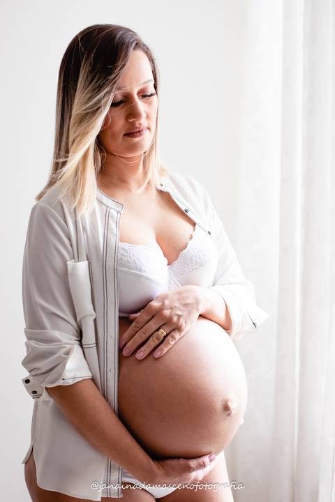 ensaio fotos gestante em casa'