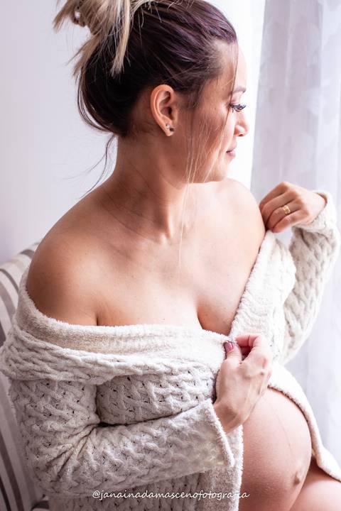 fotografia gestante em casa'