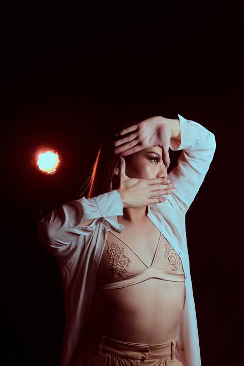 ensaio fotográfico em estúdio'