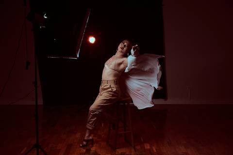 produção fotográfica em estúdio'