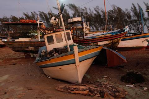 Barcos de pesca em Campos dos Goytacazes. Fotos: Wenderson Araujo/Trilux'