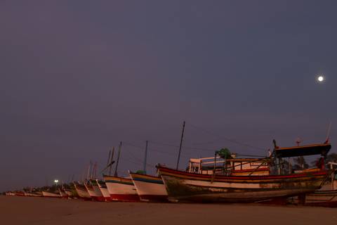 Barcos de pesca em Campos dos Goytacazes. Fotos: Wenderson Araujo/Trilux'