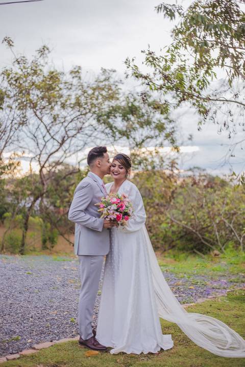 vestido de noiva com manga longa'