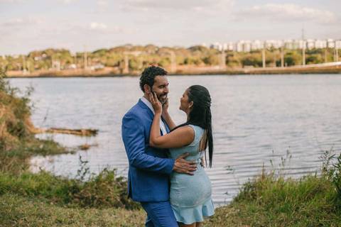 foto de casal no lago paranóa'