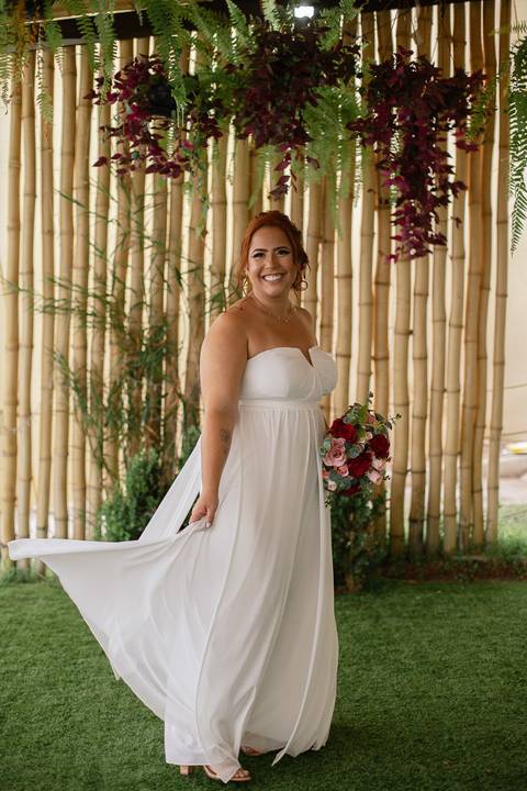 vestido de noiva civil'