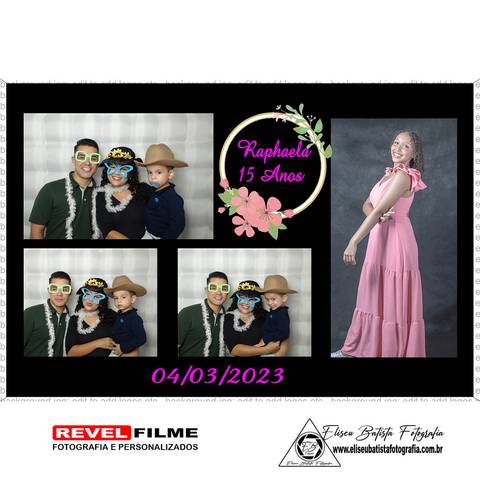 Cabine fotográfica RevelFilme Matão SP - Raphaela 15 anos -Eliseu Batista fotografia'