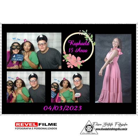 Cabine fotográfica RevelFilme Matão SP - Raphaela 15 anos -Eliseu Batista fotografia'