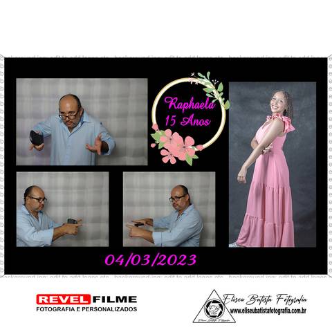 Cabine fotográfica RevelFilme Matão SP - Raphaela 15 anos -Eliseu Batista fotografia'