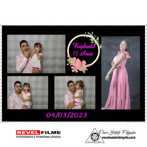 Cabine fotográfica RevelFilme Matão SP - Raphaela 15 anos -Eliseu Batista fotografia'