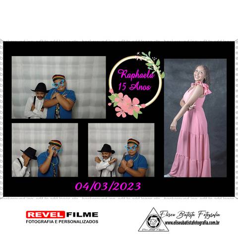Cabine fotográfica RevelFilme Matão SP - Raphaela 15 anos -Eliseu Batista fotografia'