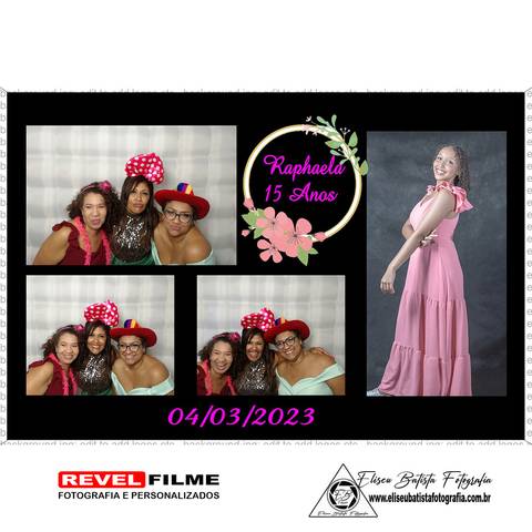 Cabine fotográfica RevelFilme Matão SP - Raphaela 15 anos -Eliseu Batista fotografia'
