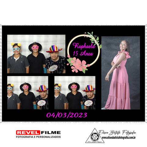 Cabine fotográfica RevelFilme Matão SP - Raphaela 15 anos -Eliseu Batista fotografia'