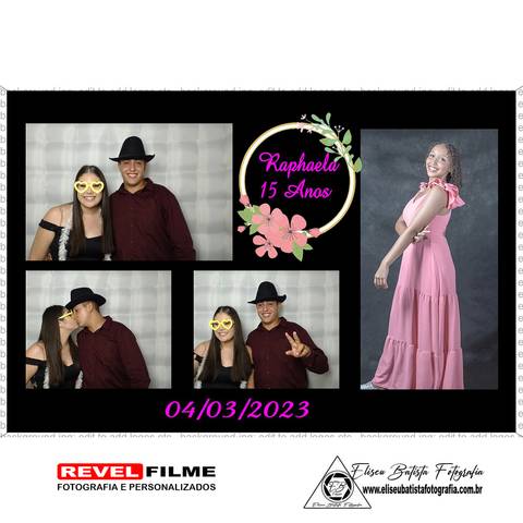 Cabine fotográfica RevelFilme Matão SP - Raphaela 15 anos -Eliseu Batista fotografia'