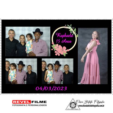 Cabine fotográfica RevelFilme Matão SP - Raphaela 15 anos -Eliseu Batista fotografia'