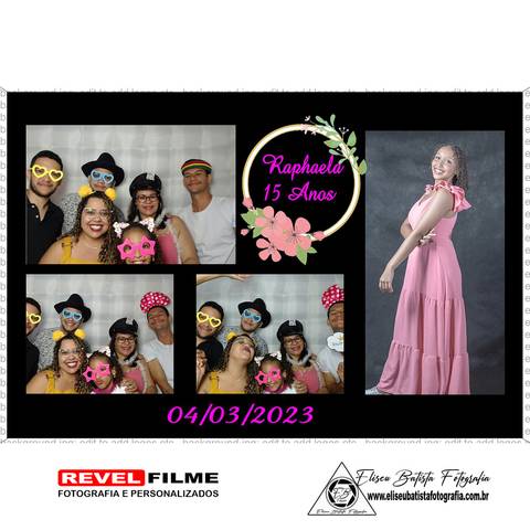 Cabine fotográfica RevelFilme Matão SP - Raphaela 15 anos -Eliseu Batista fotografia'