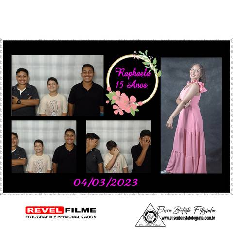 Cabine fotográfica RevelFilme Matão SP - Raphaela 15 anos -Eliseu Batista fotografia'