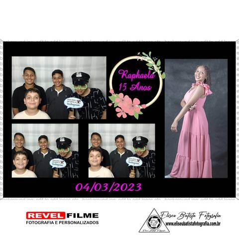 Cabine fotográfica RevelFilme Matão SP - Raphaela 15 anos -Eliseu Batista fotografia'