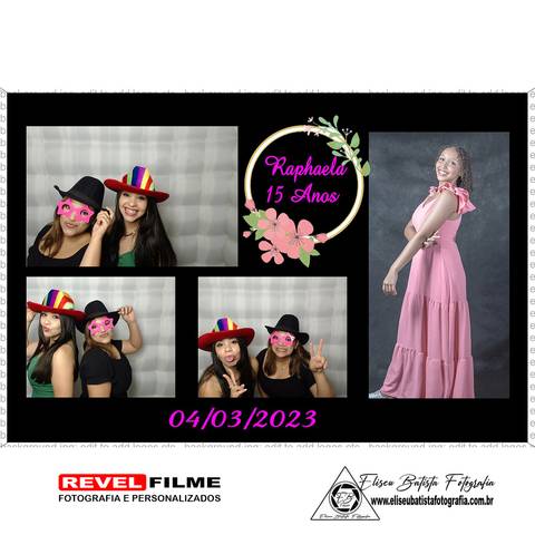Cabine fotográfica RevelFilme Matão SP - Raphaela 15 anos -Eliseu Batista fotografia'