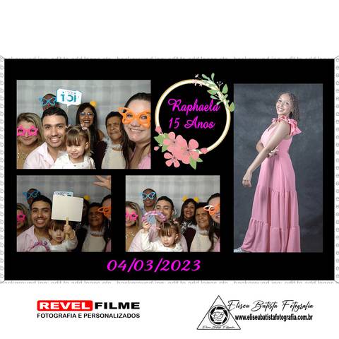 Cabine fotográfica RevelFilme Matão SP - Raphaela 15 anos -Eliseu Batista fotografia'