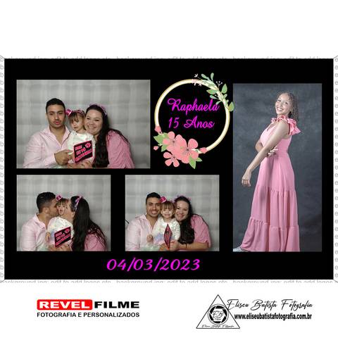 Cabine fotográfica RevelFilme Matão SP - Raphaela 15 anos -Eliseu Batista fotografia'