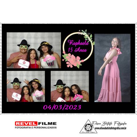 Cabine fotográfica RevelFilme Matão SP - Raphaela 15 anos -Eliseu Batista fotografia'