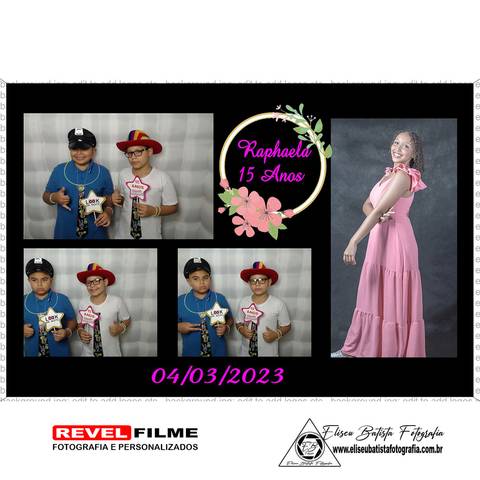 Cabine fotográfica RevelFilme Matão SP - Raphaela 15 anos -Eliseu Batista fotografia'