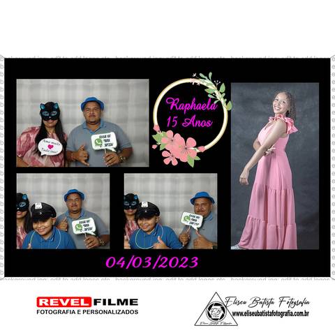 Cabine fotográfica RevelFilme Matão SP - Raphaela 15 anos -Eliseu Batista fotografia'