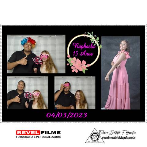 Cabine fotográfica RevelFilme Matão SP - Raphaela 15 anos -Eliseu Batista fotografia'