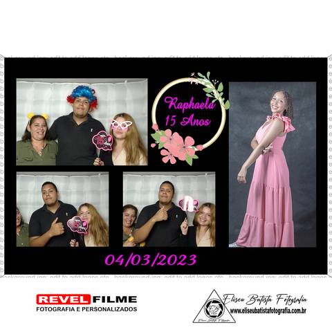 Cabine fotográfica RevelFilme Matão SP - Raphaela 15 anos -Eliseu Batista fotografia'