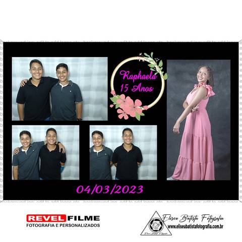 Cabine fotográfica RevelFilme Matão SP - Raphaela 15 anos -Eliseu Batista fotografia'