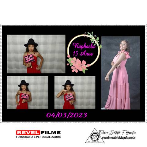 Cabine fotográfica RevelFilme Matão SP - Raphaela 15 anos -Eliseu Batista fotografia'