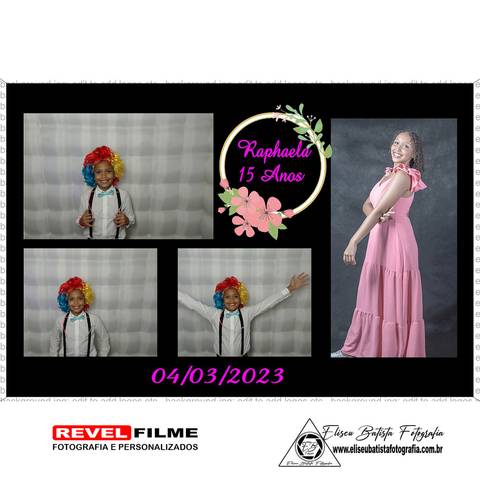 Cabine fotográfica RevelFilme Matão SP - Raphaela 15 anos -Eliseu Batista fotografia'