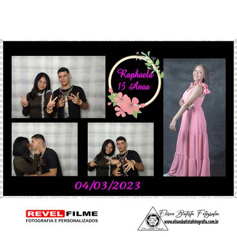 Cabine fotográfica RevelFilme Matão SP - Raphaela 15 anos -Eliseu Batista fotografia'