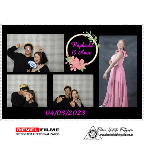 Cabine fotográfica RevelFilme Matão SP - Raphaela 15 anos -Eliseu Batista fotografia'