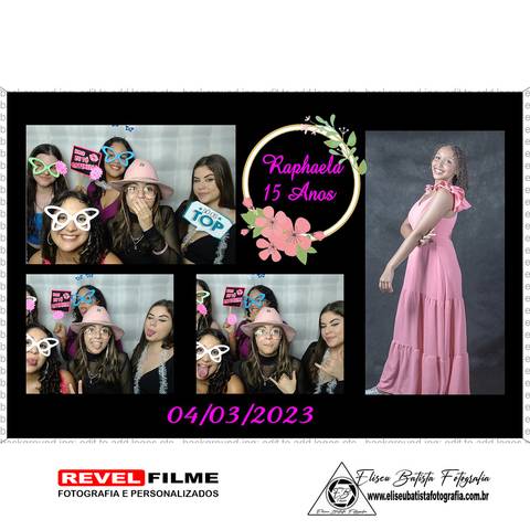 Cabine fotográfica RevelFilme Matão SP - Raphaela 15 anos -Eliseu Batista fotografia'
