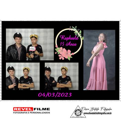 Cabine fotográfica RevelFilme Matão SP - Raphaela 15 anos -Eliseu Batista fotografia'