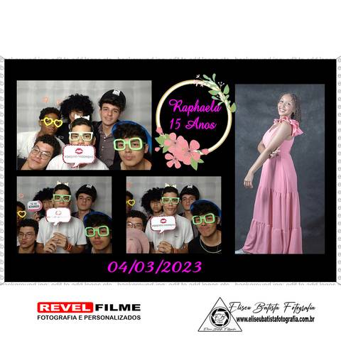Cabine fotográfica RevelFilme Matão SP - Raphaela 15 anos -Eliseu Batista fotografia'