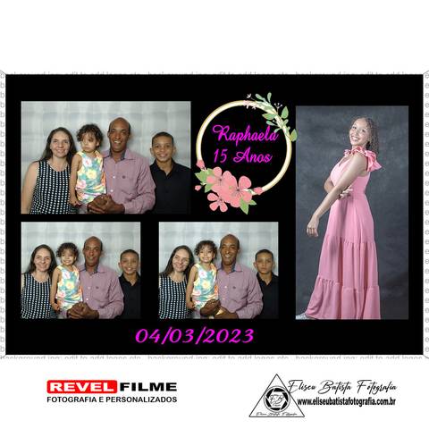 Cabine fotográfica RevelFilme Matão SP - Raphaela 15 anos -Eliseu Batista fotografia'