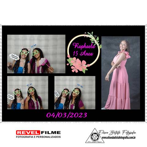 Cabine fotográfica RevelFilme Matão SP - Raphaela 15 anos -Eliseu Batista fotografia'
