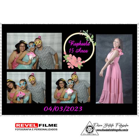 Cabine fotográfica RevelFilme Matão SP - Raphaela 15 anos -Eliseu Batista fotografia'