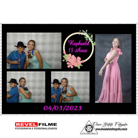 Cabine fotográfica RevelFilme Matão SP - Raphaela 15 anos -Eliseu Batista fotografia'