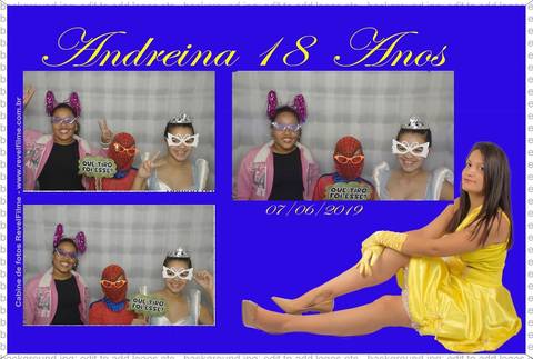 Andreina 18 anos - fotos feito em cabine de selfie RevelFilme'